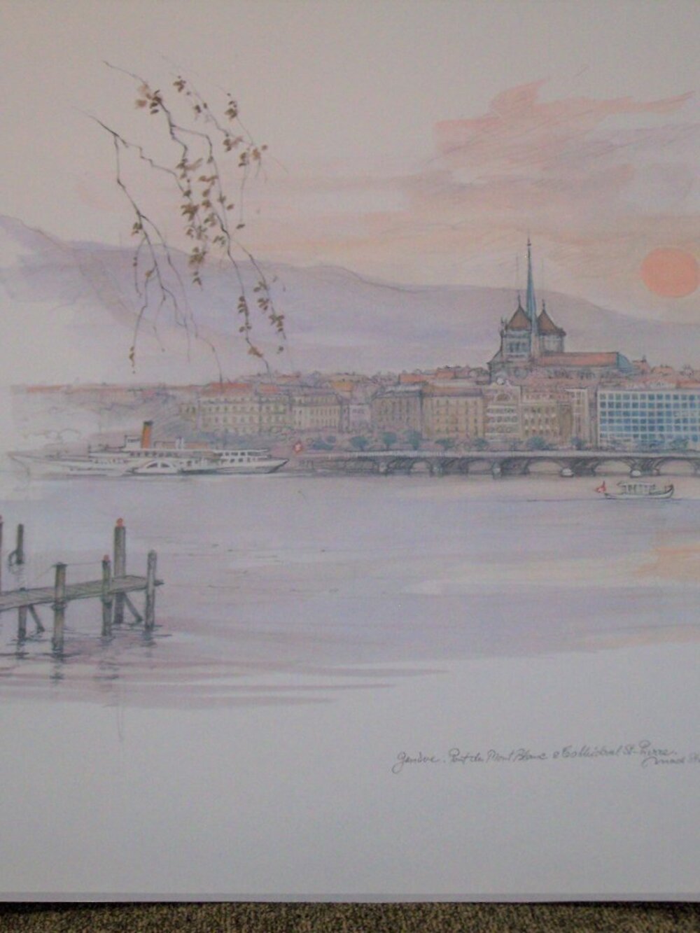 **Moving Sale** Pont du Mont Blanc, Geneve Rendering - Unframed